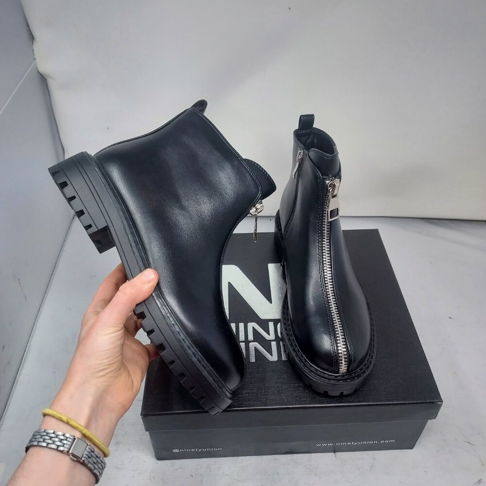 Ninety Union Black Rome Zip Boot Bootie